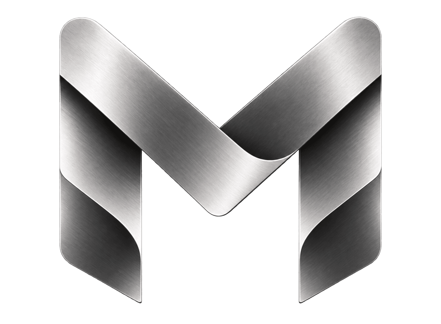 Серебристый логотип Mervo